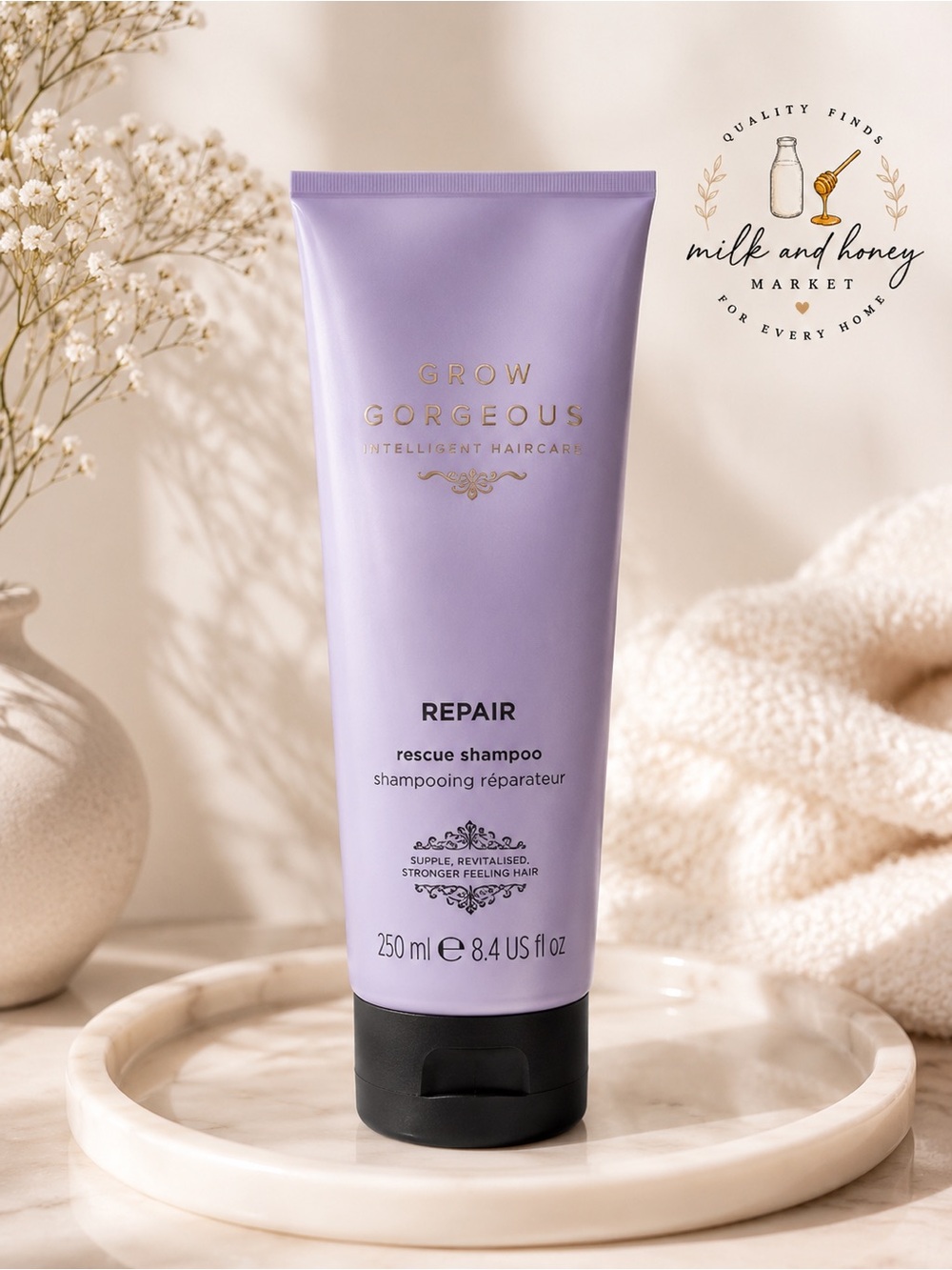 FULL Size! Grow Gorgeous Repair Rescue Shampoo | 8.4 fl oz / 250 mL